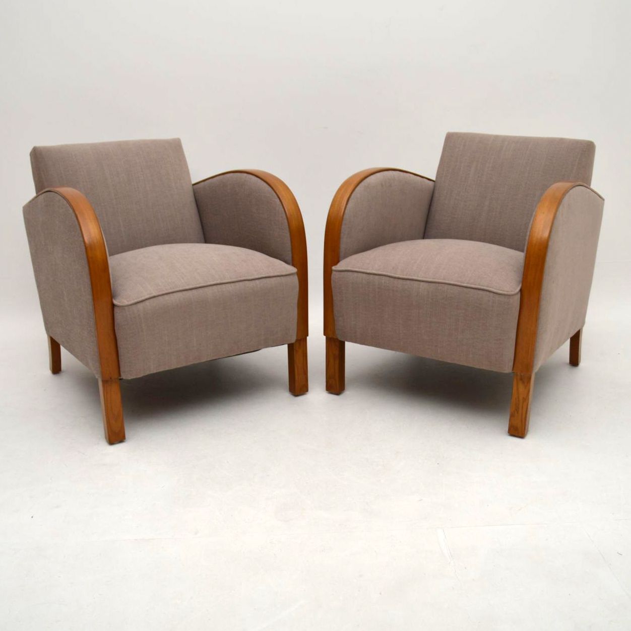 Pair of Swedish Art Deco Satin Birch Armchairs (1 of 1) Pair of Swedish Art Deco Satin Birch Armchairs (1 of 1)