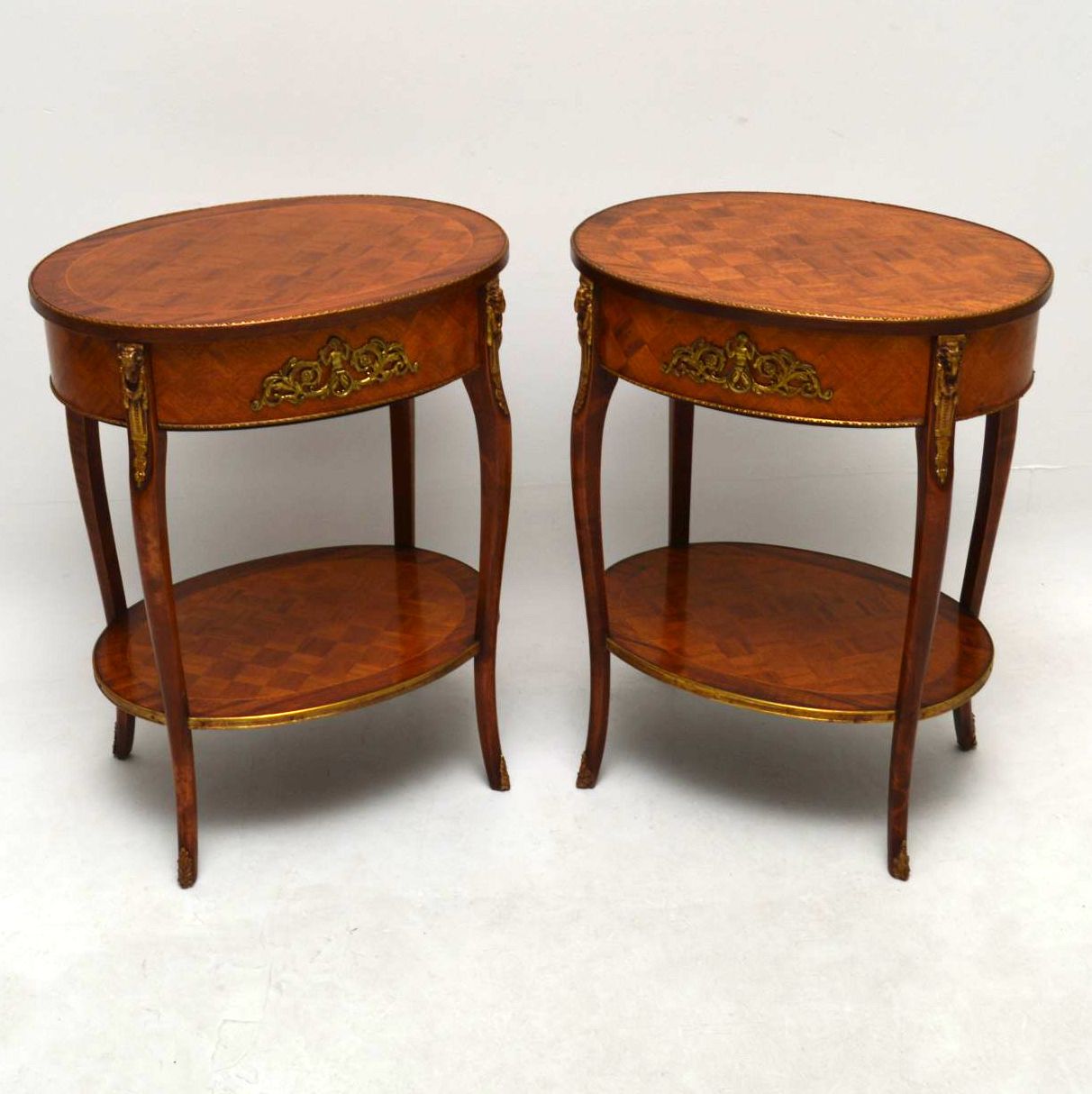 Pair of French Parquetry Top Tables c.1920 (1 of 1) Pair of French Parquetry Top Tables c.1920 (1 of 1)