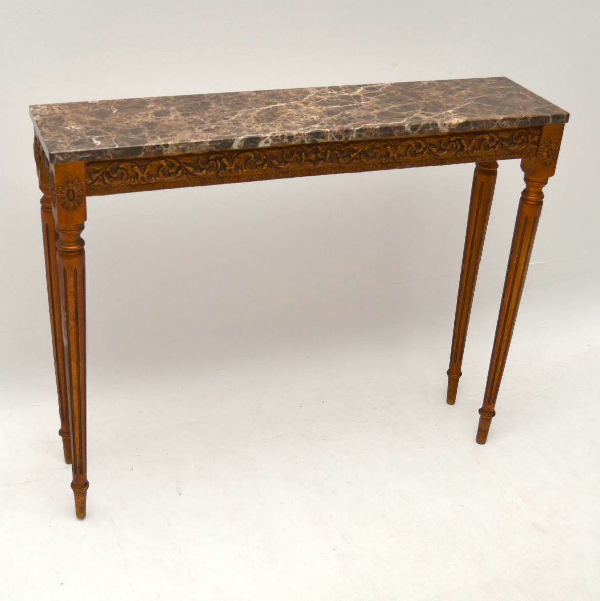 French Marble Top Giltwood Console Table c.1930 (1 of 1) French Marble Top Giltwood Console Table c.1930 (1 of 1)