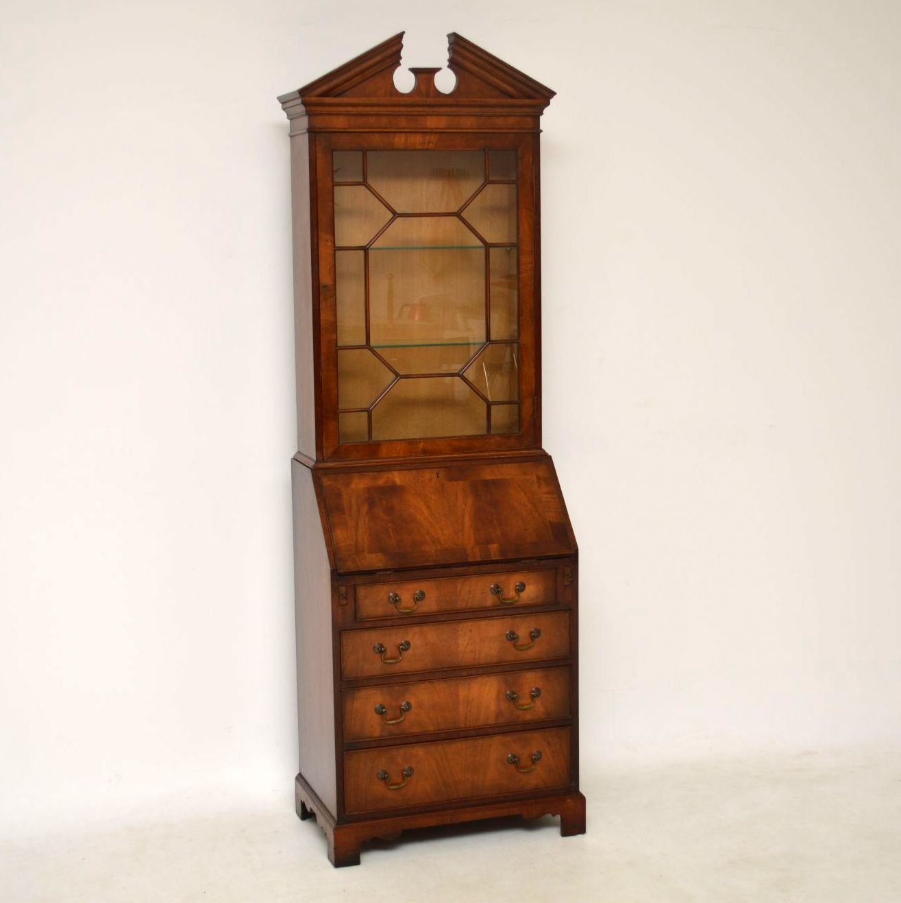 Slim Mahogany Bureau Bookcase (1 of 1) Slim Mahogany Bureau Bookcase (1 of 1)