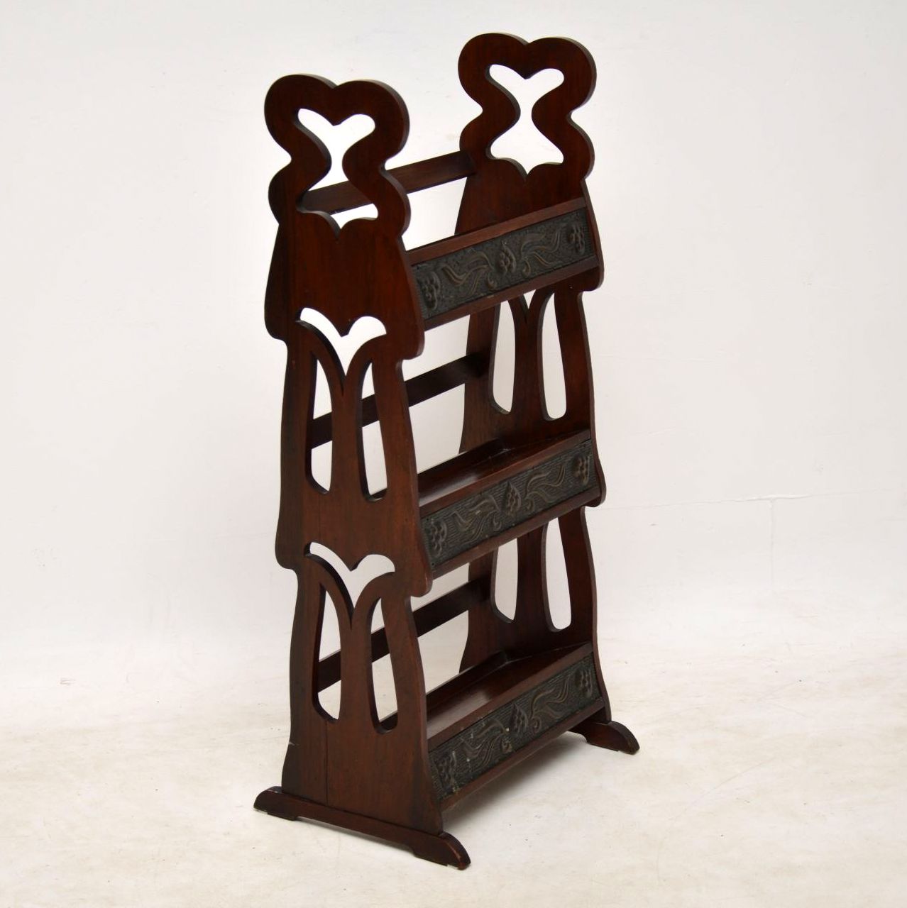 Antique Art Nouveau Open Bookcase (1 of 1) Antique Art Nouveau Open Bookcase (1 of 1)