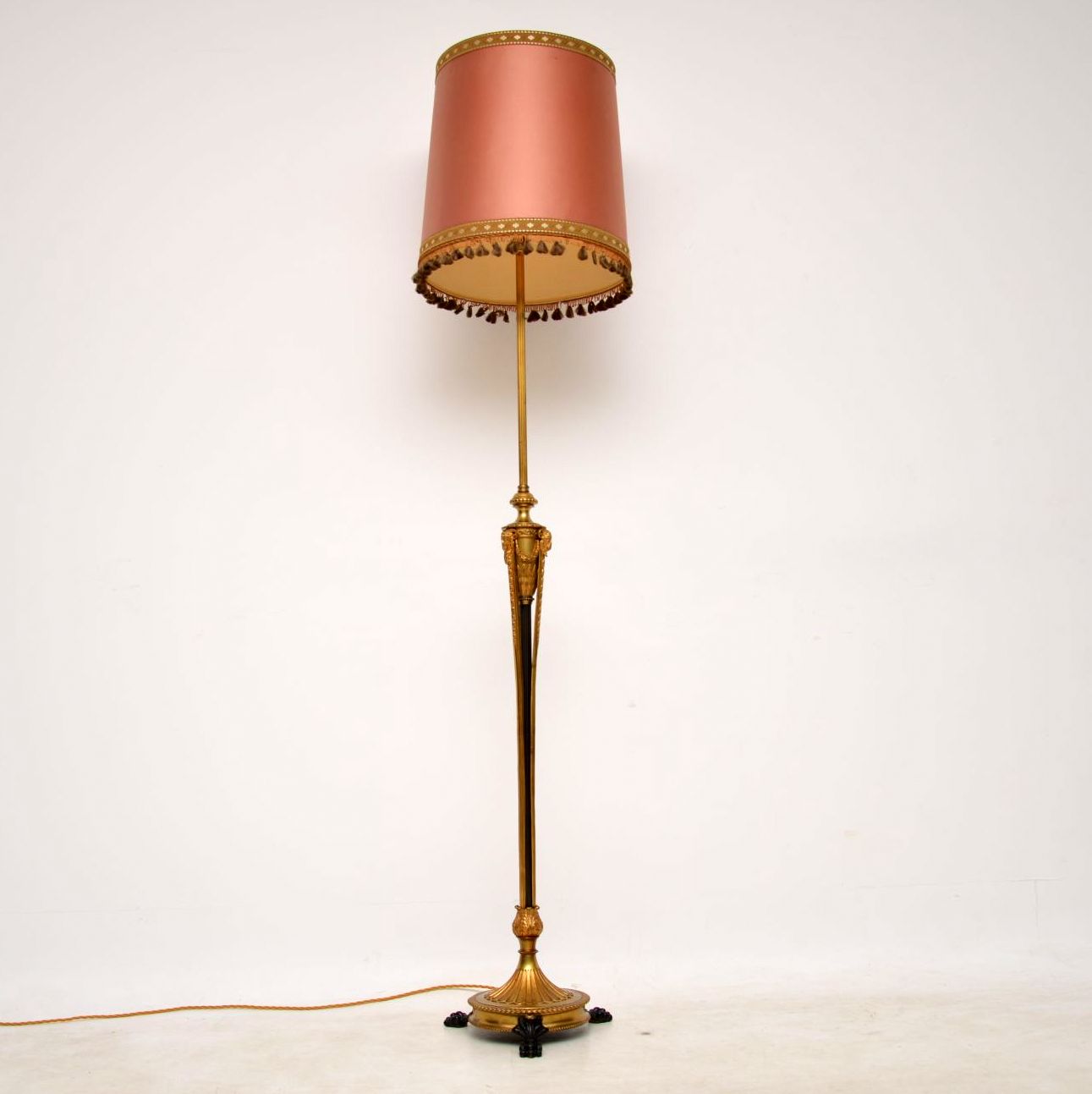 Antique French Gilt Metal Telescopic Standard Lamp (1 of 1) Antique French Gilt Metal Telescopic Standard Lamp (1 of 1)