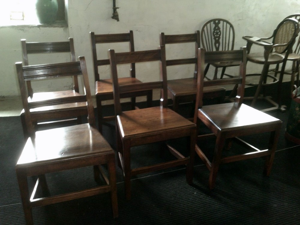 Set of Six 19th Century Bar-back Fruitwood Dining Chairs (1 of 1) Set of Six 19th Century Bar-back Fruitwood Dining Chairs (1 of 1)