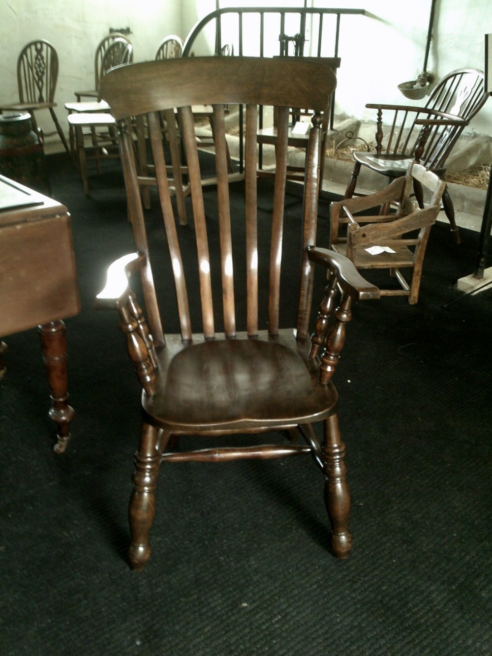 19th Century Elm & Beech Windsor Slat-back Armchair (1 of 1) 19th Century Elm & Beech Windsor Slat-back Armchair (1 of 1)