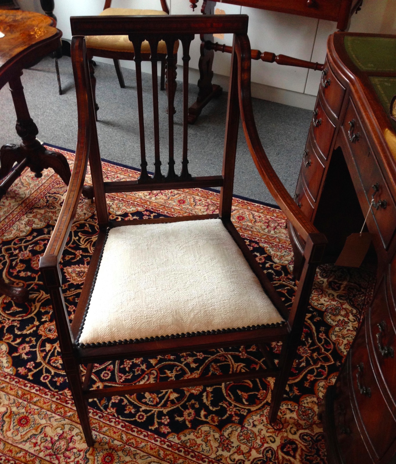 Edwardian Mahogany Armchair c.1910 (1 of 1) Edwardian Mahogany Armchair c.1910 (1 of 1)