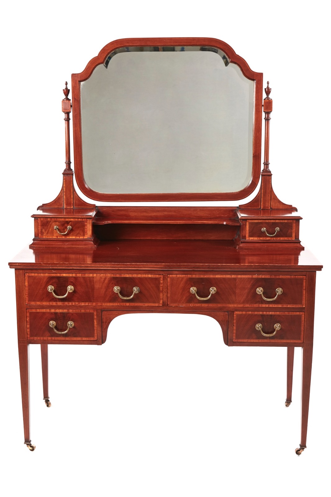 Quality Edwardian Mahogany Inlaid Dressing Table (1 of 1) Quality Edwardian Mahogany Inlaid Dressing Table (1 of 1)