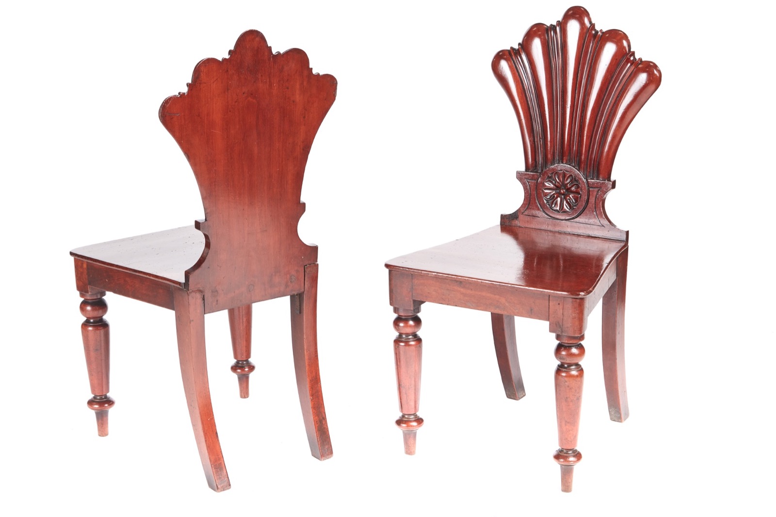 Quality Pair of Antique Mahogany Hall Chairs (1 of 1) Quality Pair of Antique Mahogany Hall Chairs (1 of 1)