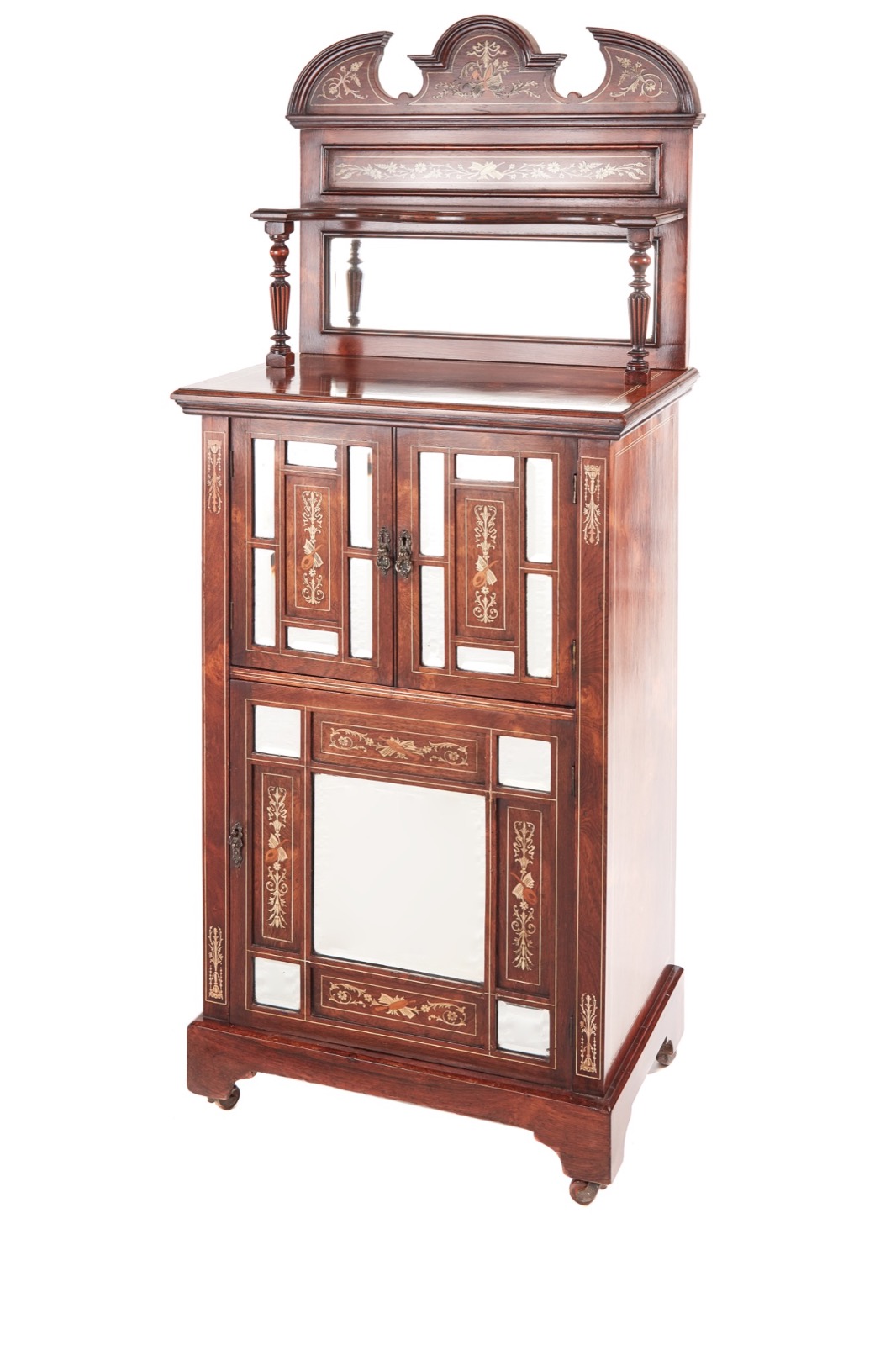 Inlaid Rosewood Side Cabinet c.1890 (1 of 1) Inlaid Rosewood Side Cabinet c.1890 (1 of 1)