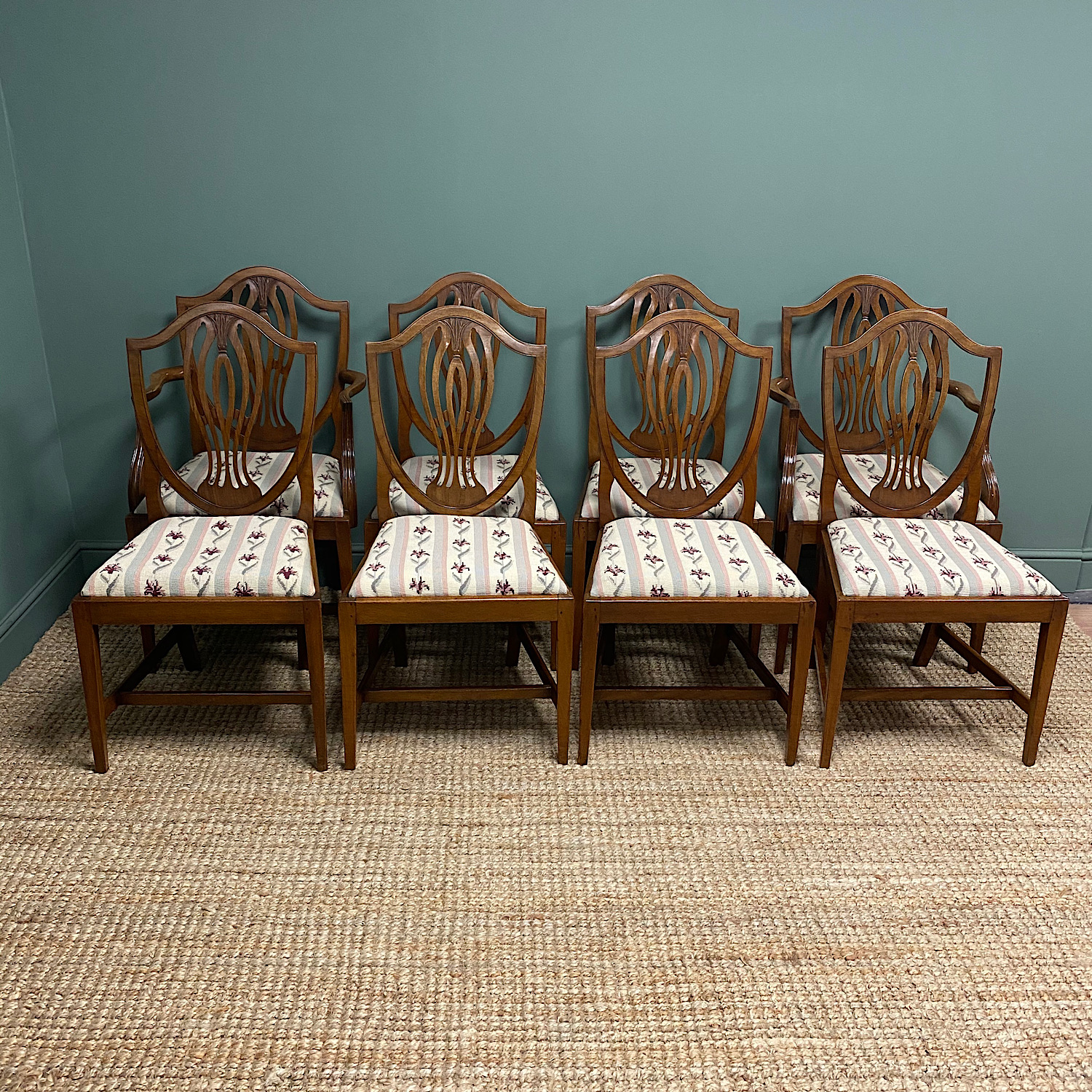 Set of 8 Edwardian Mellow Antique Walnut Dining Chairs (1 of 1) Set of 8 Edwardian Mellow Antique Walnut Dining Chairs (1 of 1)