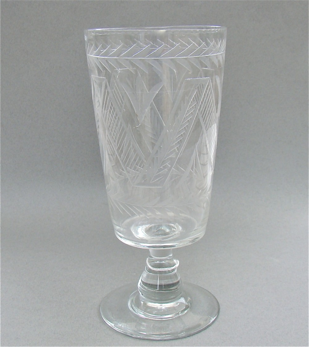 Victorian Engraved Crystal Glass Celery Vase c.1870 (1 of 1) Victorian Engraved Crystal Glass Celery Vase c.1870 (1 of 1)