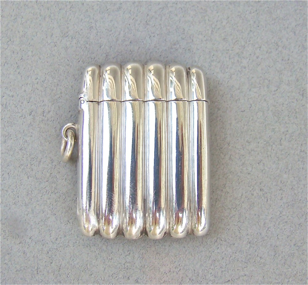 Victorian Novelty Silver "cigar" Vesta Case by Stokes & Ireland, Chester 1894 (1 of 1) Victorian Novelty Silver "cigar" Vesta Case by Stokes & Ireland, Chester 1894 (1 of 1)