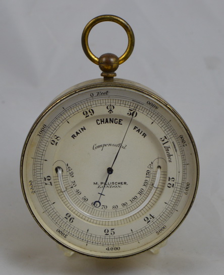 English Pocket Barometer, Pillischer, London (1 of 1) English Pocket Barometer, Pillischer, London (1 of 1)