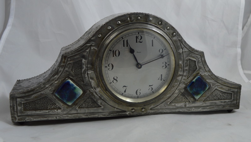 Pewter Arts & Crafts Mantel Clock c.1910 (1 of 1) Pewter Arts & Crafts Mantel Clock c.1910 (1 of 1)