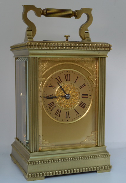 High Quality Striking & Repeating French Carriage Clock with Unusual Dial (1 of 1) High Quality Striking & Repeating French Carriage Clock with Unusual Dial (1 of 1)
