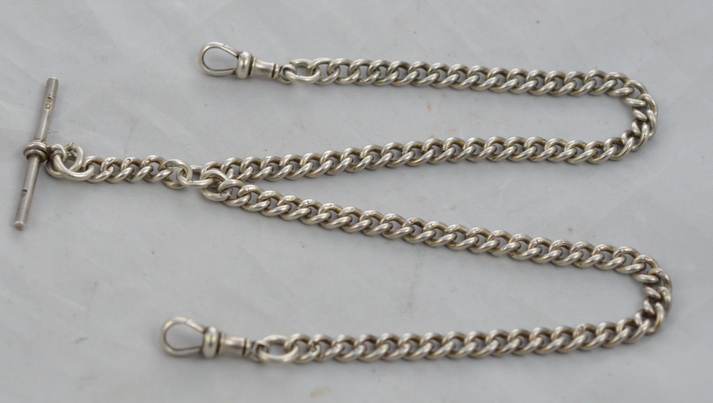 Silver Double Albert Watch Chain (1 of 1) Silver Double Albert Watch Chain (1 of 1)