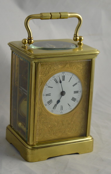 Richard & Co Striking Carriage Clock Engraved Dial (1 of 4) Richard & Co Striking Carriage Clock Engraved Dial (1 of 4)