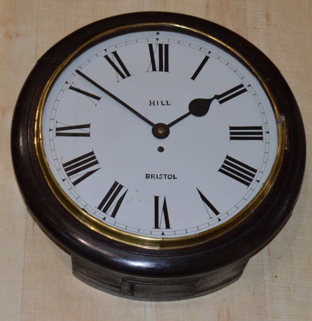 Hill of Bristol Larger 14" Dial Fusee Wall Clock (1 of 4) Hill of Bristol Larger 14" Dial Fusee Wall Clock (1 of 4)