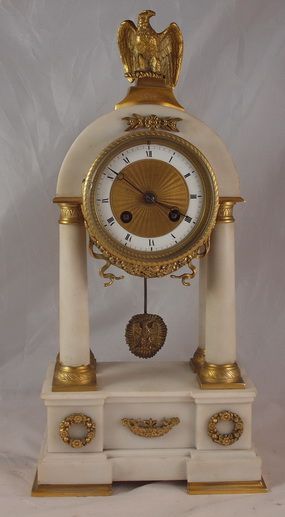 French Marble Mantel Clock by Samuel Marti, Paris C.1900 (1 of 1) French Marble Mantel Clock by Samuel Marti, Paris C.1900 (1 of 1)