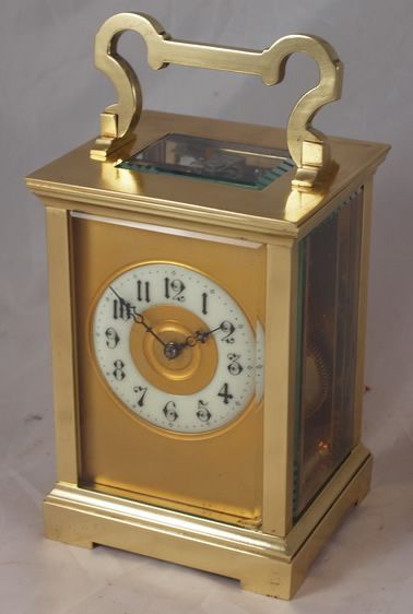French Brass Striking Carriage Clock c.1900 (1 of 3) French Brass Striking Carriage Clock c.1900 (1 of 3)