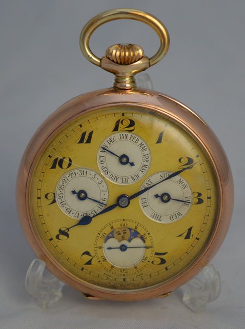 Swiss Multi-dial Pocket Watch c.1920 (1 of 1) Swiss Multi-dial Pocket Watch c.1920 (1 of 1)
