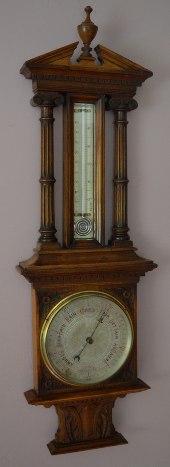 Carved Aneroid Barometer c.1895 (1 of 1) Carved Aneroid Barometer c.1895 (1 of 1)