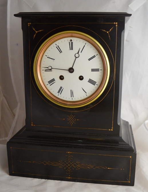 French Slate Mantel Clock c.1885 (1 of 1) French Slate Mantel Clock c.1885 (1 of 1)