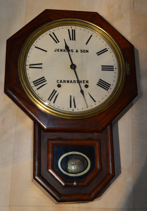 Victorian Drop-dial Wall Clock Jenkins & Son Carmarthen 1890 (1 of 1) Victorian Drop-dial Wall Clock Jenkins & Son Carmarthen 1890 (1 of 1)