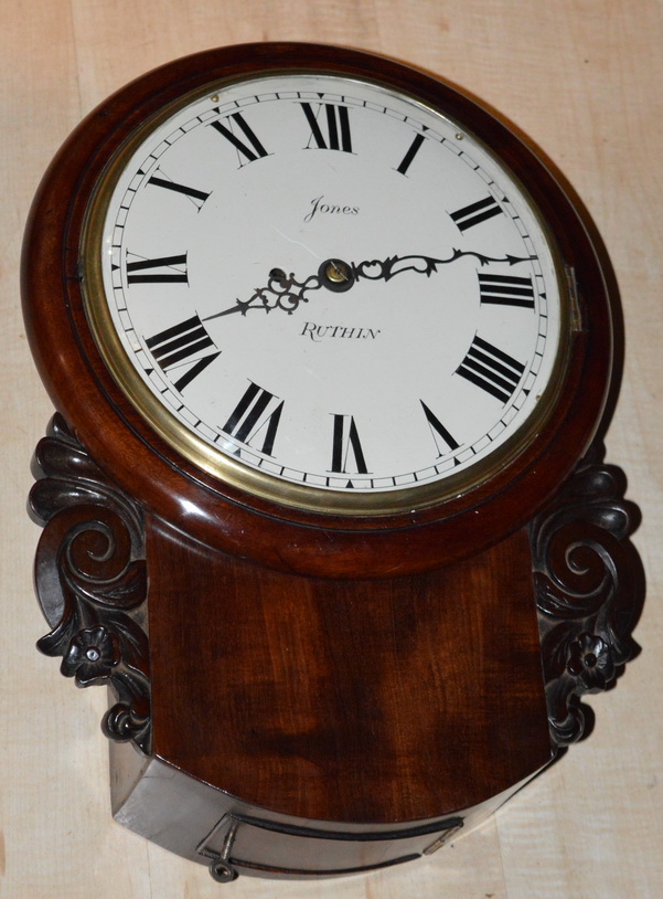 Jones, Ruthin Welsh Fusee Drop-Dial Wall Clock C.1845 (1 of 1) Jones, Ruthin Welsh Fusee Drop-Dial Wall Clock C.1845 (1 of 1)