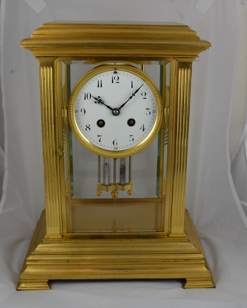 Antique Four Glass Mantel Clock Marti Paris c.1885 (1 of 1) Antique Four Glass Mantel Clock Marti Paris c.1885 (1 of 1)