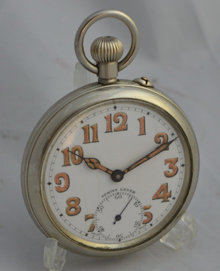Nickel Cased Sphinx Lever Pocket Watch c.1915 (1 of 1) Nickel Cased Sphinx Lever Pocket Watch c.1915 (1 of 1)