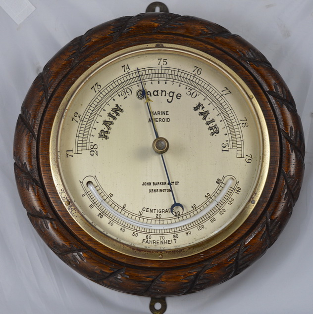 Victorian Aneroid 'Marine' Barometer (1 of 1) Victorian Aneroid 'Marine' Barometer (1 of 1)