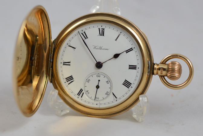 9K Gold Waltham Full Hunter, 1914 (1 of 1) 9K Gold Waltham Full Hunter, 1914 (1 of 1)