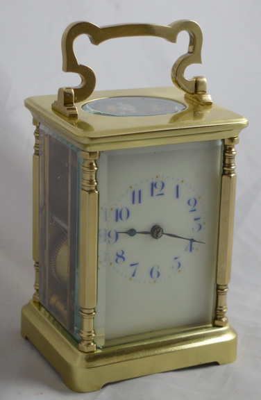 Antique French Striking Carriage Clock Blue Numerals (1 of 1) Antique French Striking Carriage Clock Blue Numerals (1 of 1)