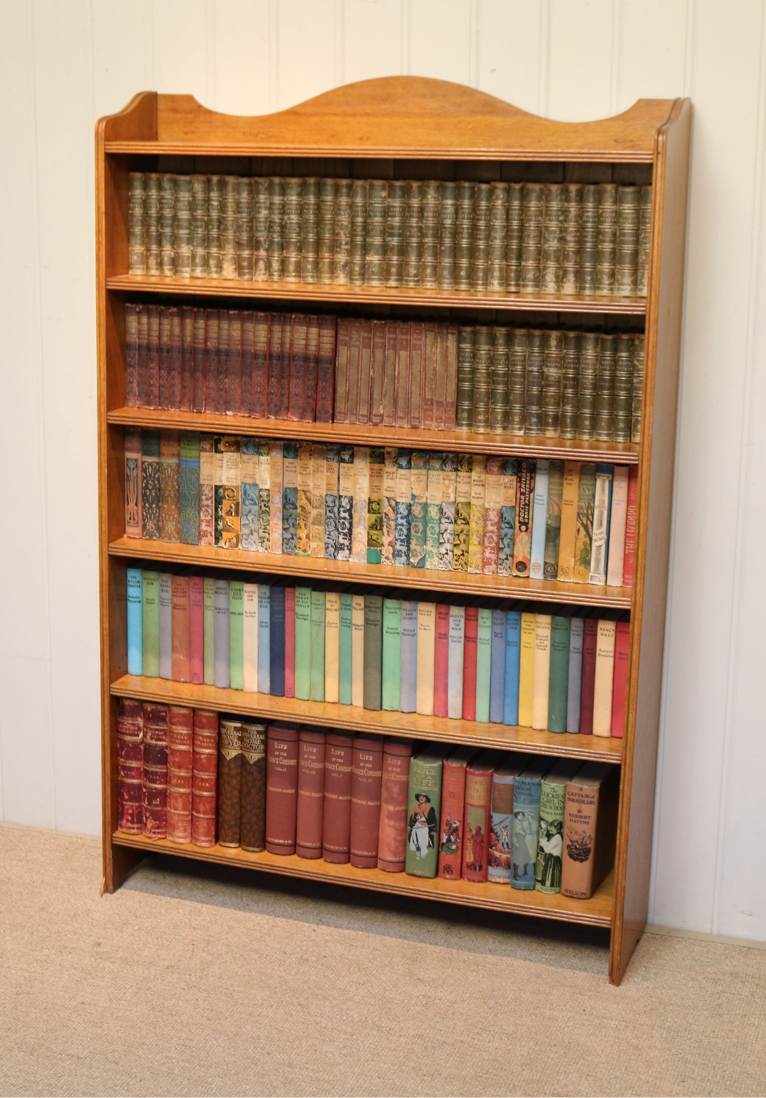 Edwardian Light Oak Open Bookcase (1 of 9) Edwardian Light Oak Open Bookcase (1 of 9)