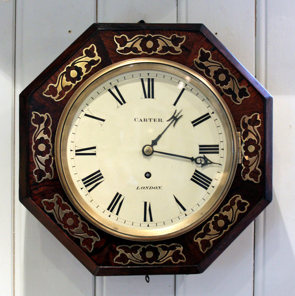 Small Octagonal Wall Clock - England c.1830 (1 of 8)