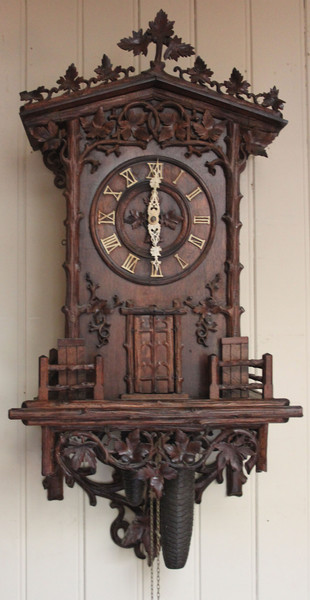 Rare Black Forest Trumpeter Clock, Germany c.1880 (1 of 1)