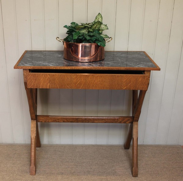 Cotswold Style Slim Table - English c.1950 (1 of 8)