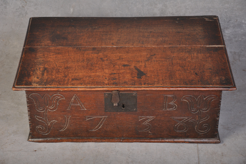 18th Century Dated Oak Box (1 of 6)