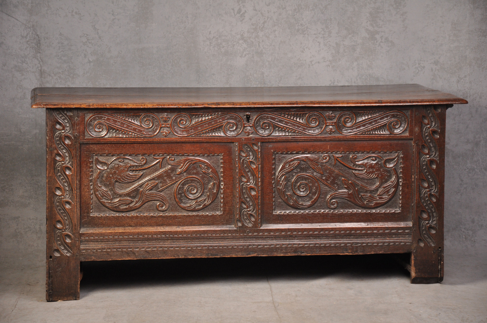 Rare 17th Century Oak Coffer (1 of 13)