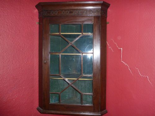 Mahogany Glazed Corner Cupboard c.1765 (1 of 4)