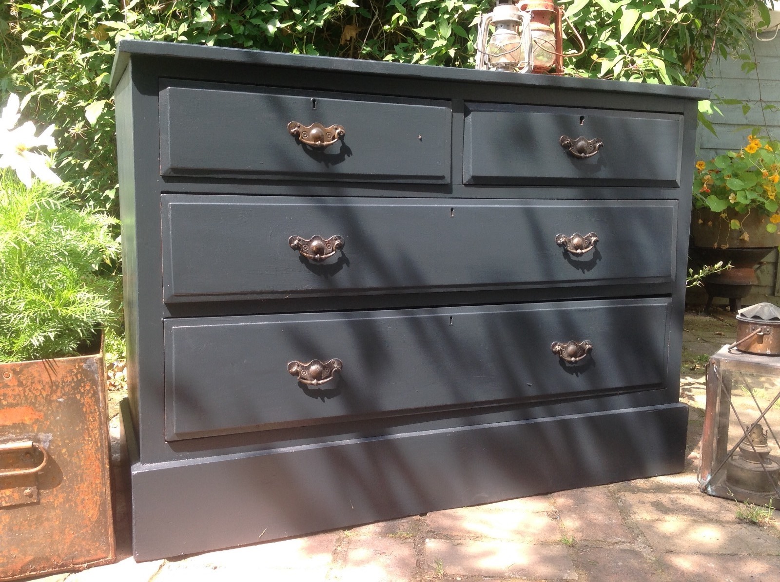 dark grey painted furniture