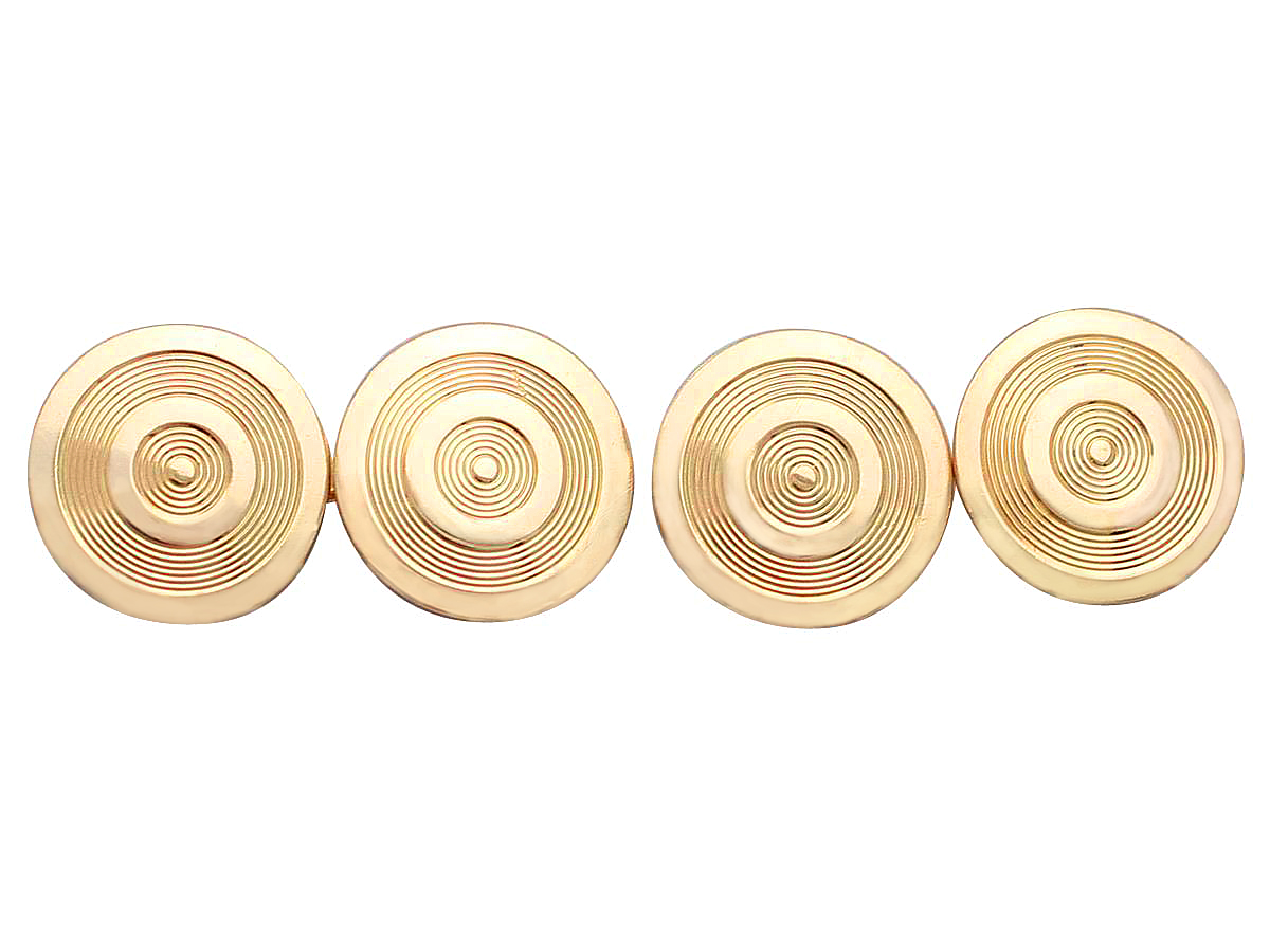 Cufflinks in 18ct Yellow Gold - French c.1930 (1 of 6) Cufflinks in 18ct Yellow Gold - French c.1930 (1 of 6)
