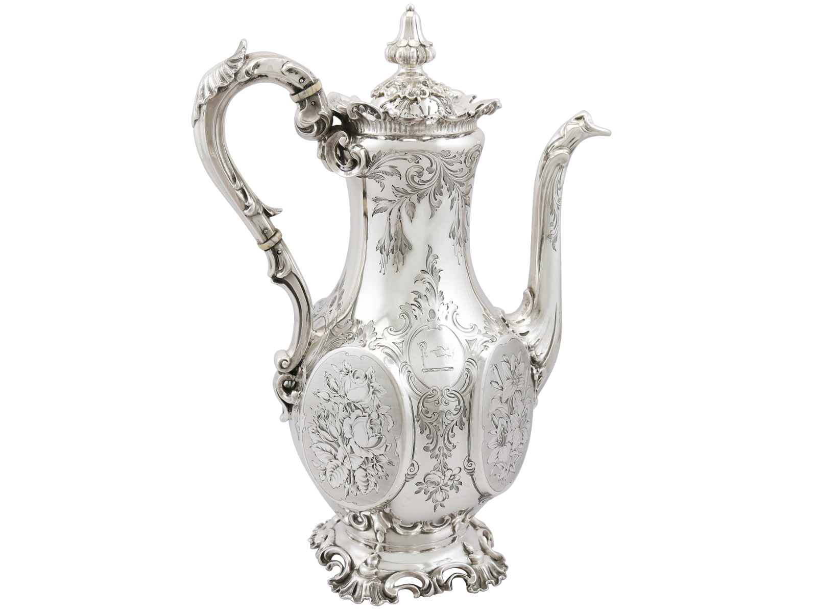 Sterling Silver Coffee Pot - Antique Victorian 1850 (1 of 15) Sterling Silver Coffee Pot - Antique Victorian 1850 (1 of 15)