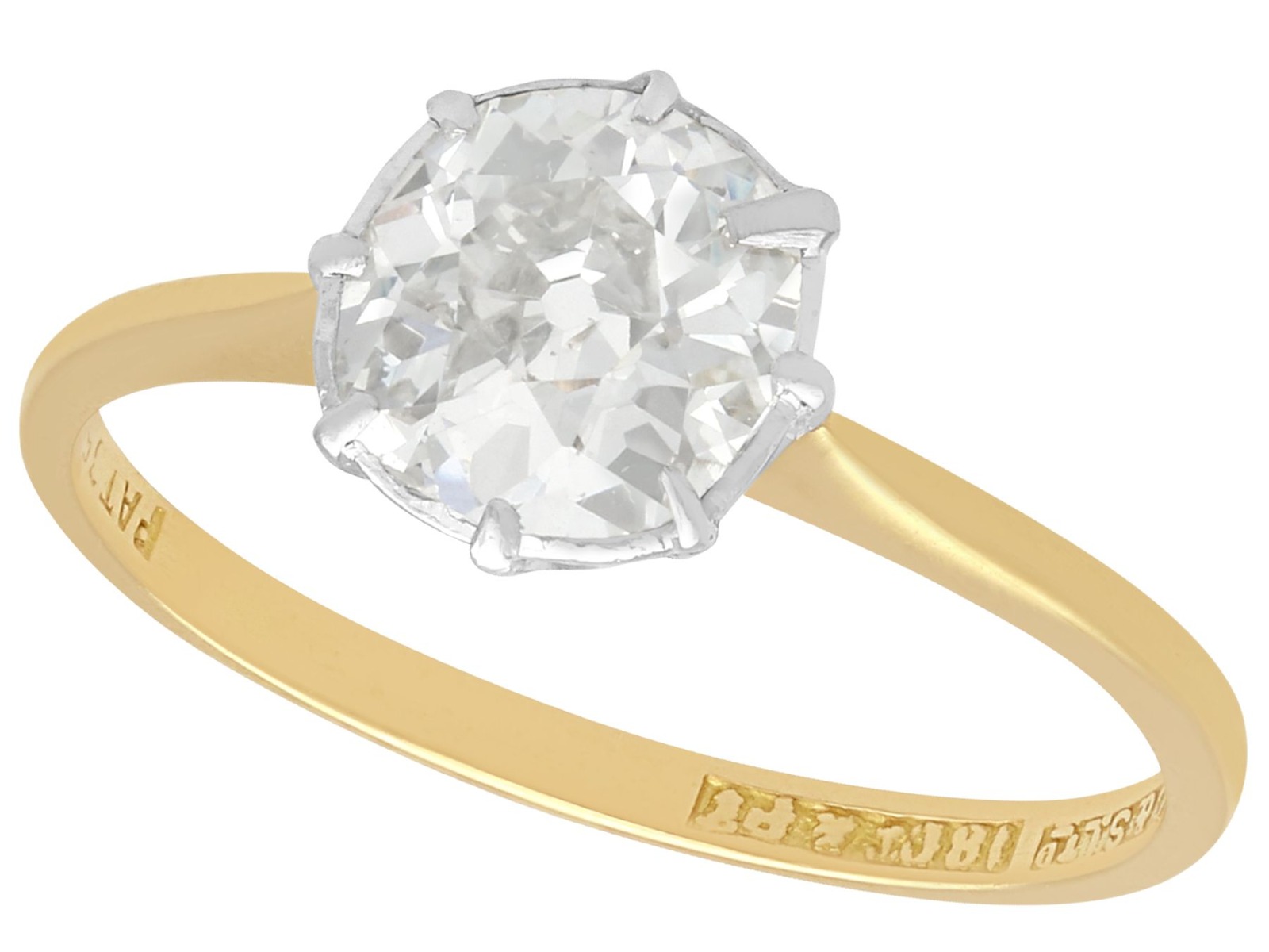 0.97ct Diamond & 18ct Yellow Gold Solitaire Ring - Antique c.1920 (1 of 9) 0.97ct Diamond & 18ct Yellow Gold Solitaire Ring - Antique c.1920 (1 of 9)
