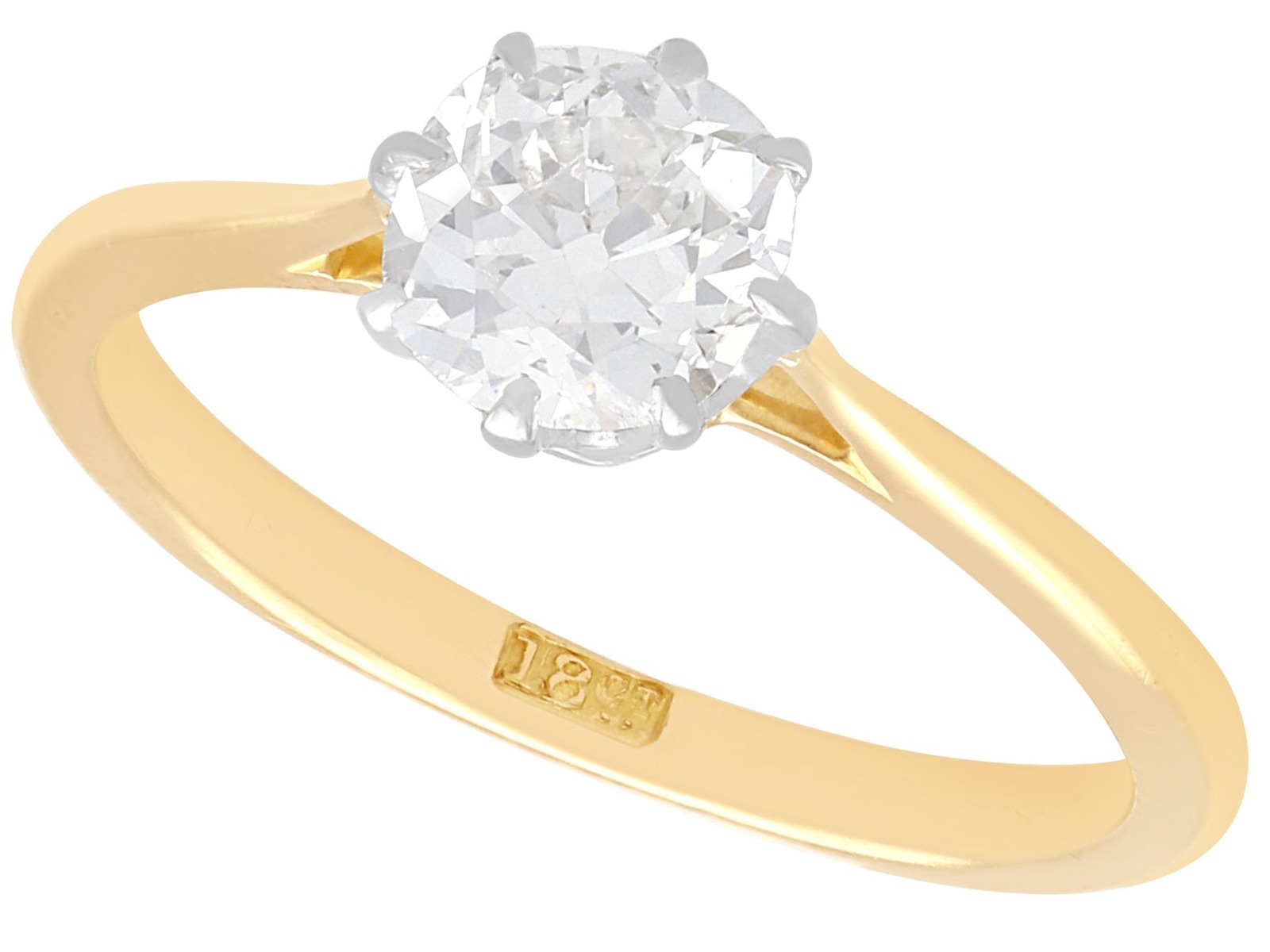 0.75ct Diamond & 18ct Yellow Gold Solitaire Ring - Antique c.1920 (1 of 9) 0.75ct Diamond & 18ct Yellow Gold Solitaire Ring - Antique c.1920 (1 of 9)