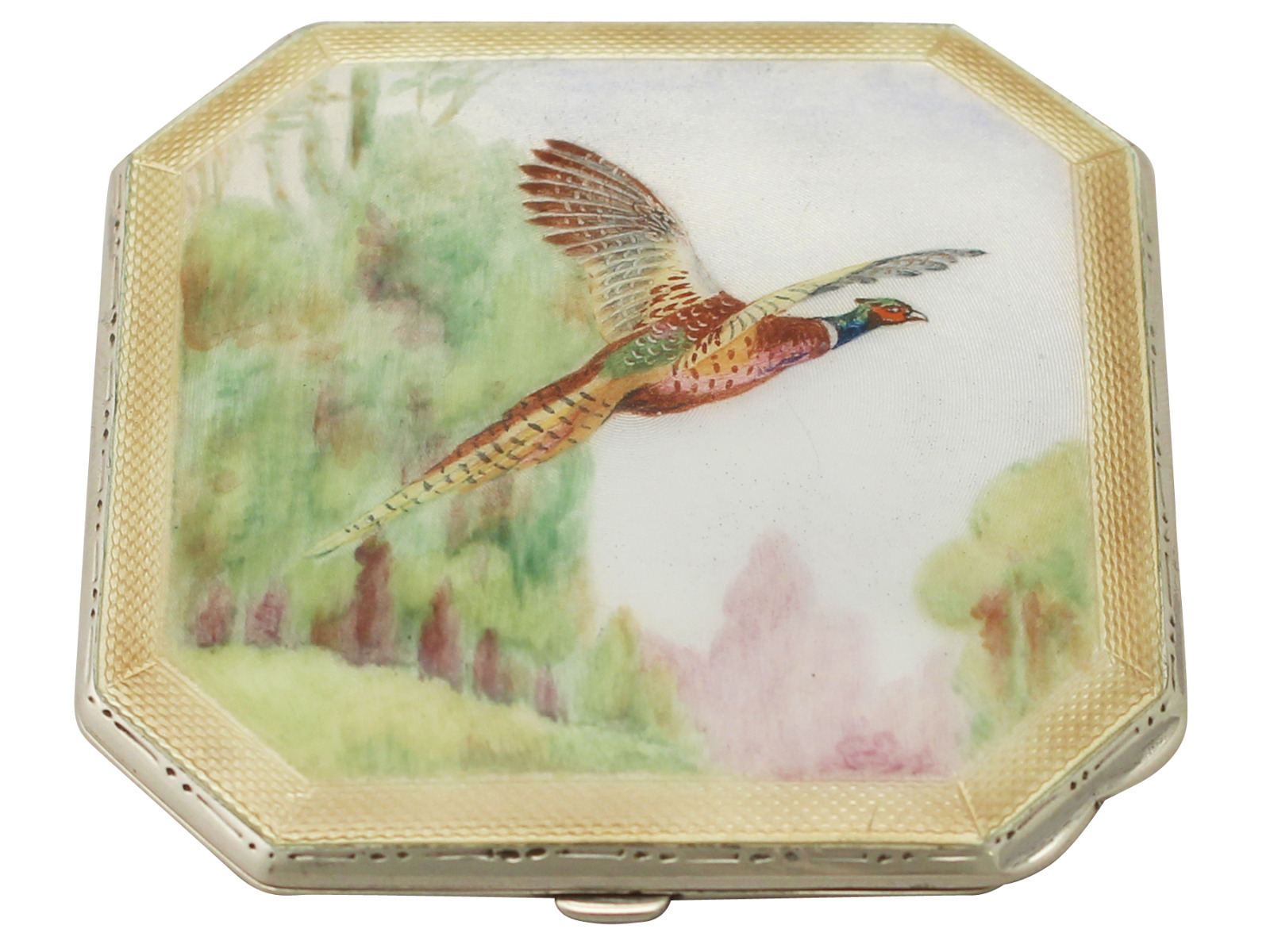 Sterling Silver & Enamel Compact (1 of 1) Sterling Silver & Enamel Compact (1 of 1)