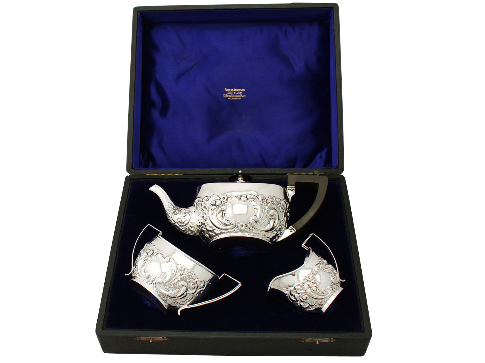 Antique Sterling Silver Three Piece Tea Service (1 of 1)