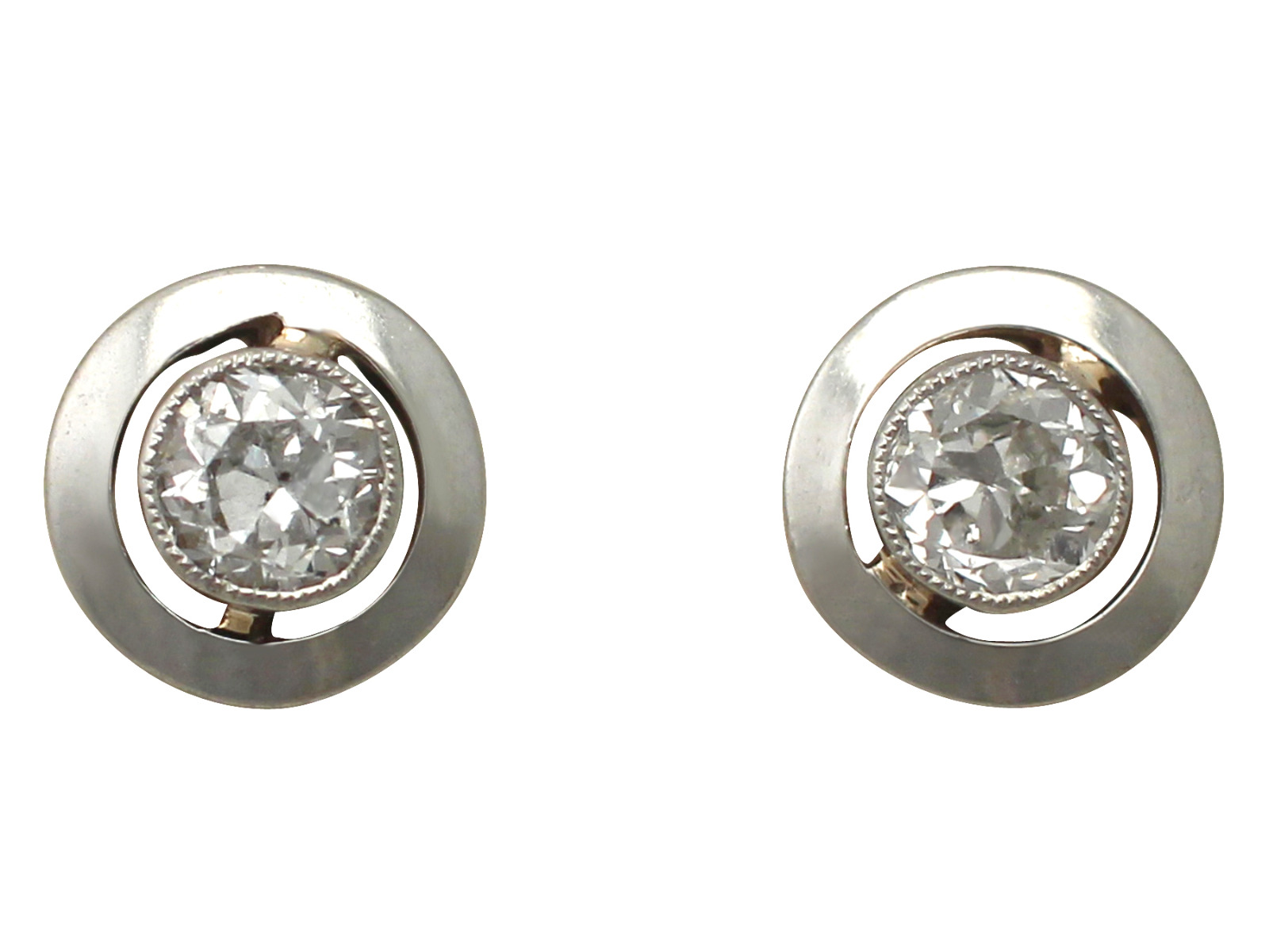 Diamond 0.36ct, Platinum Set, 9ct Yellow Gold Earrings (1 of 1) Diamond 0.36ct, Platinum Set, 9ct Yellow Gold Earrings (1 of 1)