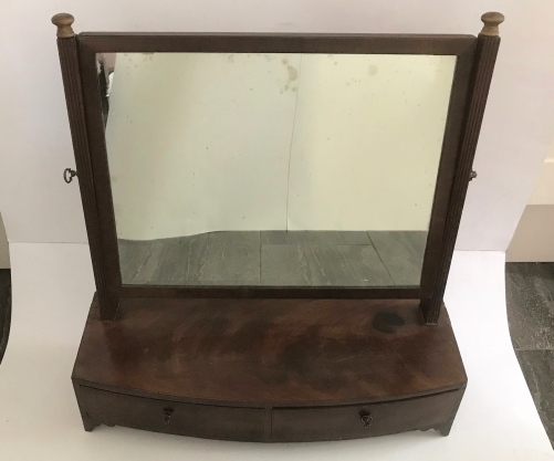 Mahogany Ebony Banded Swing Toilet Mirror c.1890 (1 of 1) Mahogany Ebony Banded Swing Toilet Mirror c.1890 (1 of 1)