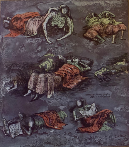 After Henry Moore - Set of Four Coloured Collotype Prints - First Edition C.1940 (1 of 7) After Henry Moore - Set of Four Coloured Collotype Prints - First Edition C.1940 (1 of 7)